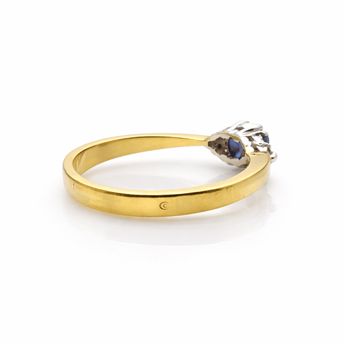 Bague 58 Bague en or - saphir et diamants 58 Facettes Bague en or  saphir et diamants