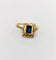 Bague 48 Bague pompadour Art déco en or 18k et platine, saphir et diamants 58 Facettes A06982