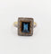 Bague 48 Bague pompadour Art déco en or 18k et platine, saphir et diamants 58 Facettes A06982
