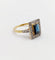 Bague 48 Bague pompadour Art déco en or 18k et platine, saphir et diamants 58 Facettes A06982