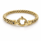 Bracelet Bracelet gourmette en or jaune 18 carats et saphir 58 Facettes Bracelet en or jaune 18 carats et saphir