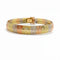 Bracelet Bracelet ruban articulé trois ors 14k ciselé 58 Facettes 251