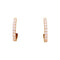 Boucles d'oreilles Paire de petites créoles en or rose, diamants. 58 Facettes 35463