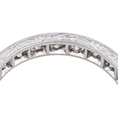 Bague 55.5 Bague Alliance américaine Or blanc Diamant 58 Facettes 4774367RV