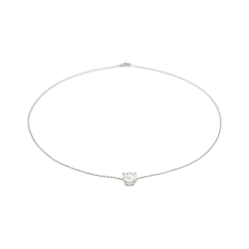 Collier Collier Or blanc Diamant 58 Facettes 4445905CN