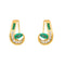 Boucles d'oreilles Boucles d'oreilles  Dormeuses Or jaune Emeraude, Diamant 58 Facettes 4927354CN