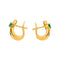 Boucles d'oreilles Boucles d'oreilles  Dormeuses Or jaune Emeraude, Diamant 58 Facettes 4927354CN