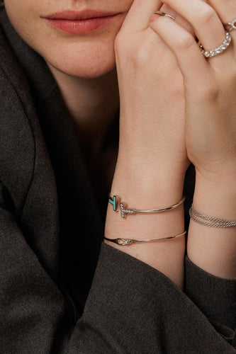 Bracelet Dinh Van Bracelet  Jonc Serrure  Or blanc Diamant 58 Facettes 4978275CN