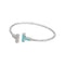 Bracelet Tiffany & Co Bracelet  Tiffany T  Or blanc Diamant, Turquoise 58 Facettes 5006195RV