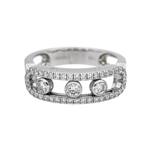 Bague 53 Messika Bague Move Classique Or blanc Diamant 58 Facettes 5197687RV