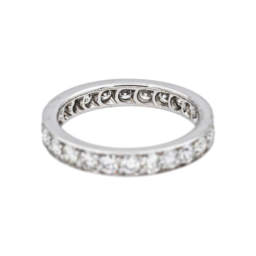 Bague 49 Bague Tour complet Or blanc Diamant 58 Facettes 5275583RV