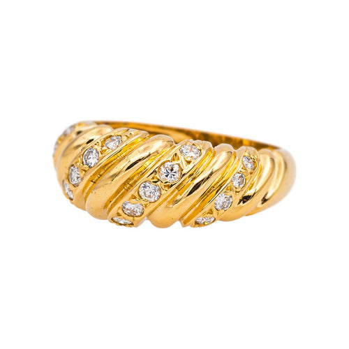 Bague 52.5 Bague Or jaune Diamant 58 Facettes 5202411CN