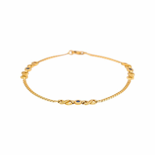 Bracelet Bracelet Maille anglaise Or jaune Saphir 58 Facettes 5426471RV