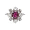 Bague 52 Bague Pompadour Or blanc Rubis, Diamant 58 Facettes 5348123CN