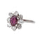Bague 52 Bague Pompadour Or blanc Rubis, Diamant 58 Facettes 5348123CN