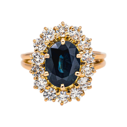 Bague 55 Bague Pompadour Or jaune Saphir, Diamant 58 Facettes 5488788CN