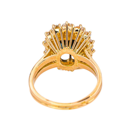 Bague 55 Bague Pompadour Or jaune Saphir, Diamant 58 Facettes 5488788CN