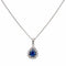 Collier Collier Pendentif Or blanc Saphir, Diamant 58 Facettes 5488789CN