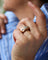 Bague 53 Bague Art déco en or rose et platine avec diamants 58 Facettes A12007
