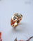 Bague 53 Bague Art déco en or rose et platine avec diamants 58 Facettes A12007