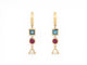 Boucles d'oreilles Poiray Lolita - Boucles d'oreilles créoles en or jaune 18k et pierres 58 Facettes 274334