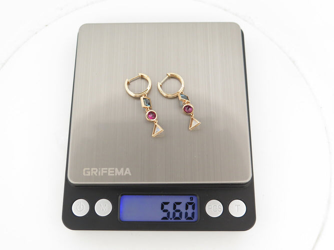 Boucles d'oreilles Poiray Lolita - Boucles d'oreilles créoles en or jaune 18k et pierres 58 Facettes 274334