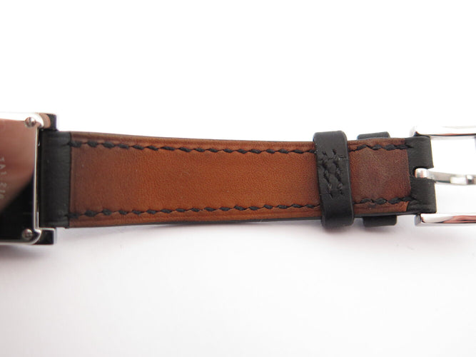 Montre Hermès Tandem TA1.210 - Montre quartz en acier, bracelet cuir double tour 58 Facettes 274330