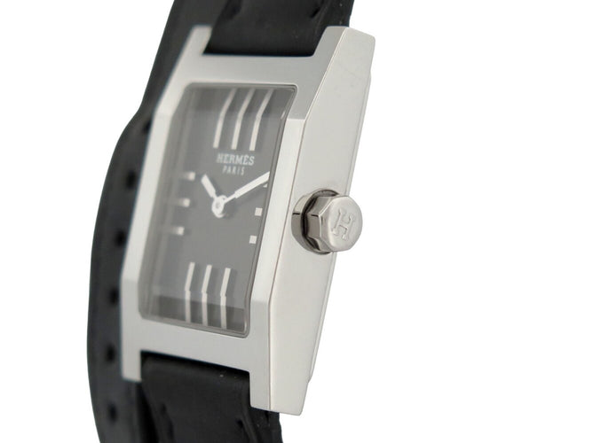 Montre Hermès Tandem TA1.210 - Montre quartz en acier, bracelet cuir double tour 58 Facettes 274330