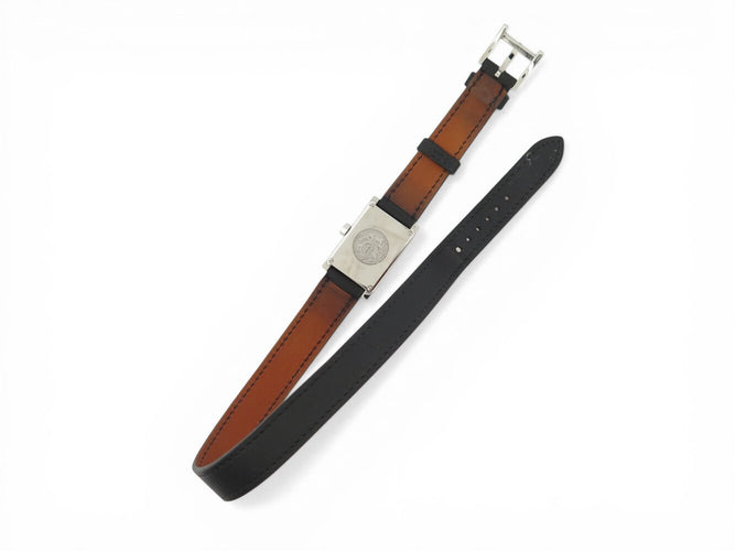 Montre Hermès Tandem TA1.210 - Montre quartz en acier, bracelet cuir double tour 58 Facettes 274330