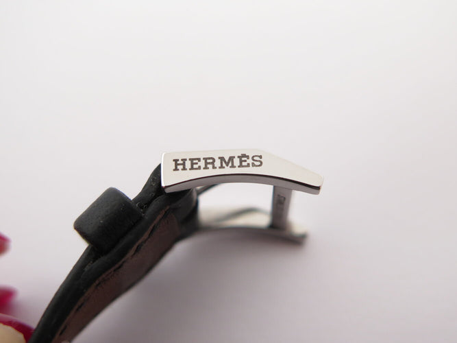 Montre Hermès Tandem TA1.210 - Montre quartz en acier, bracelet cuir double tour 58 Facettes 274330
