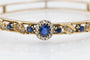 Bracelet Bracelet rigide - Bracelet en or jaune et saphirs, diamants 58 Facettes 11999