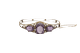 Bracelet Bracelet ancien rigide en or avec améthystes et perles naturelles 58 Facettes 11787