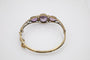 Bracelet Bracelet ancien rigide en or avec améthystes et perles naturelles 58 Facettes 11787