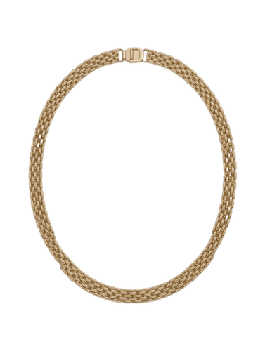 Collier Collier multi-rangs maille gourmette en or jaune 18K 58 Facettes LP1878