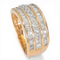 Bague Bague large en or jaune 14K (585) avec diamants 1,10 ct 58 Facettes WA11