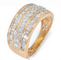 Bague Bague large en or jaune 14K (585) avec diamants 1,10 ct 58 Facettes WA11