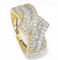Bague 58 Bague en or jaune 585 sertie de diamants 1,10 ct 58 Facettes WA12