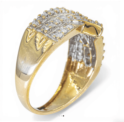 Bague 58 Bague en or jaune 585 sertie de diamants 1,10 ct 58 Facettes WA12