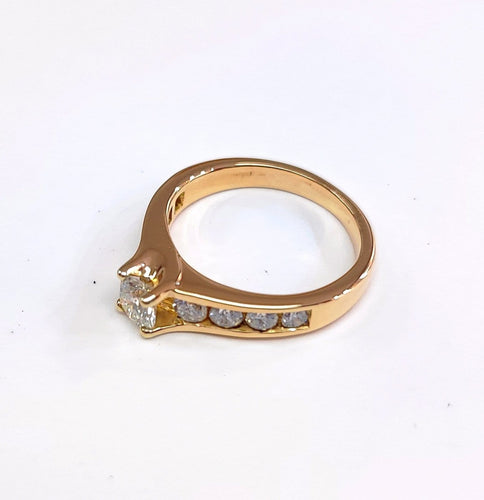 Bague 51 Bague solitaire - Diamant en or jaune 18K 58 Facettes solo.certif.2170.1