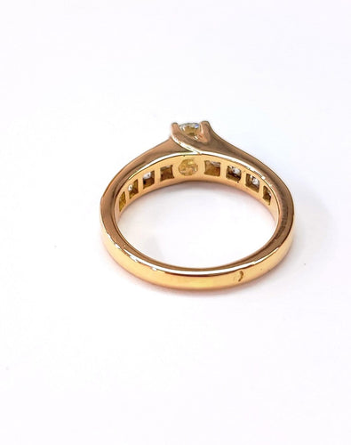Bague 51 Bague solitaire - Diamant en or jaune 18K 58 Facettes solo.certif.2170.1