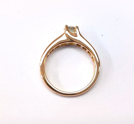 Bague 51 Bague solitaire - Diamant en or jaune 18K 58 Facettes solo.certif.2170.1