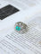 Bague 52 Bague boule en platine avec émeraude de Colombie et diamants 58 Facettes
