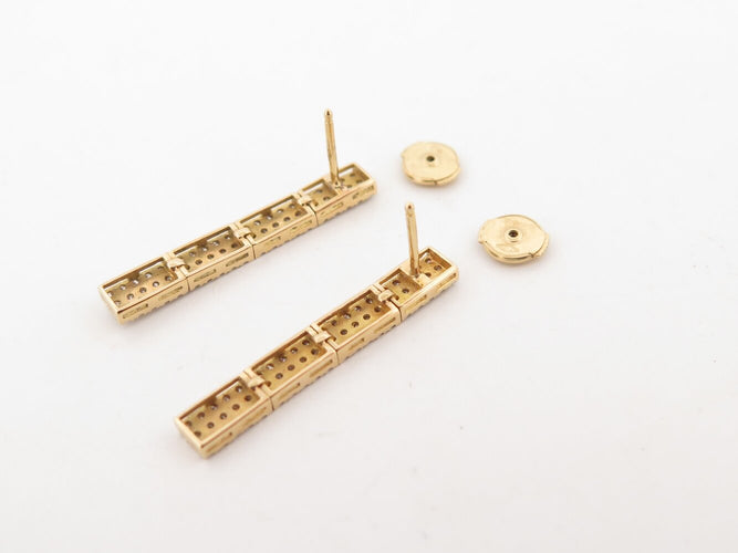 Boucles d'oreilles Mauboussin - Boucles d’oreilles créoles en or jaune 18k et diamants 0,96 ct 58 Facettes 274244