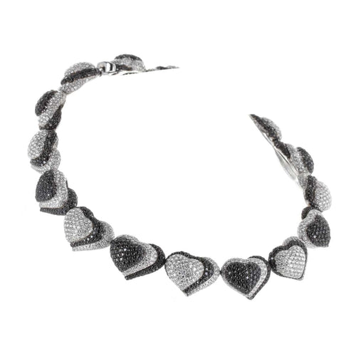 Collier de Grisogono - Collier en or blanc 18 K et diamants noirs et blancs 58 Facettes 2.19478