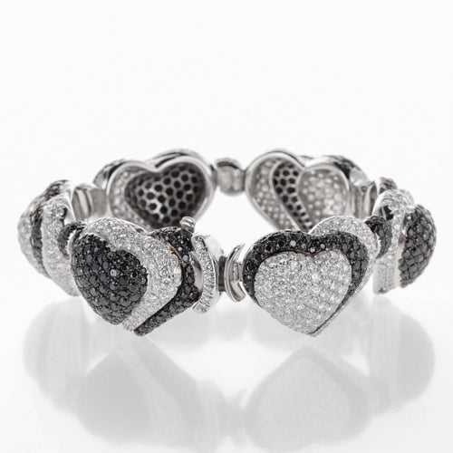 Bracelet de Grisogono - Bracelet en or blanc 18 carats et diamants noirs et blancs 58 Facettes 2.19480