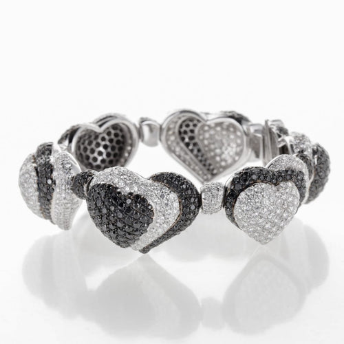 Bracelet de Grisogono - Bracelet en or blanc 18 carats et diamants noirs et blancs 58 Facettes 2.19480