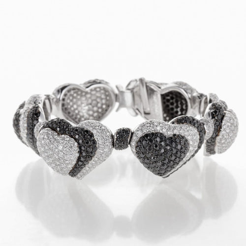 Bracelet de Grisogono - Bracelet en or blanc 18 carats et diamants noirs et blancs 58 Facettes 2.19480