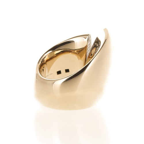 Bague 53 Vhernier Eclisse - Bague en or rose 18k et diamants blancs et noirs 58 Facettes 2.19359