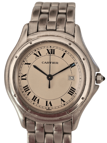 Montre Cartier Panthère Cougar - Montre en acier inoxydable à quartz 58 Facettes 1
