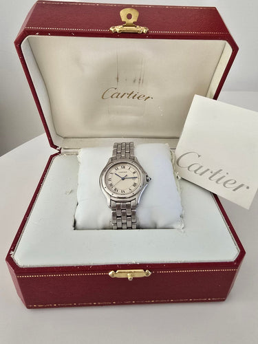 Montre Cartier Panthère Cougar - Montre en acier inoxydable à quartz 58 Facettes 1